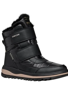 Подростковые детские зимние ботинки Geox Adelhide 31 р сапоги на девочку чёрный/розовый