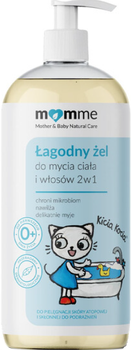 Żel do mycia włosów i ciała MomMe Kicia Kocia  2w1 łagodny 500 ml (5906233401421)
