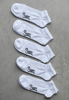 Шкарпетки білі стаф чоловічі укорочені Staff 5 пар short р 43-46 Универсальный (280547)