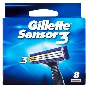 Змінні картриджі для гоління (леза касети) чоловічі Gillette Sensor3 8 шт