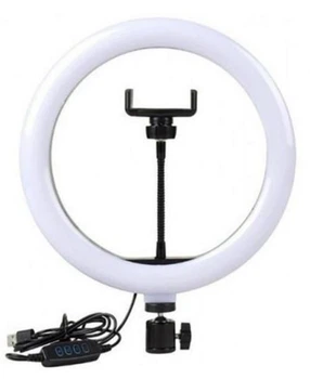 Светодиодное селфи кольцо с держателем для телефона Selfie Ring Light LL666 26 см 3 режима