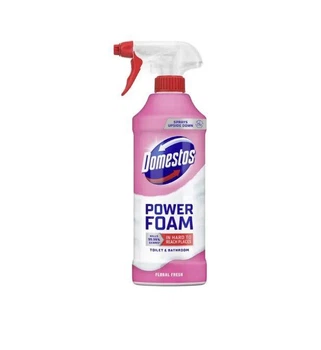 Спрей-піна Domestos Power Foam для чищення унітазу та ванної Квіткова свіжість 435 мл