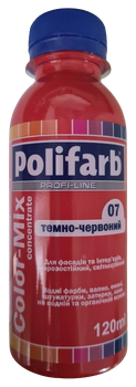 Колорант Polifarb Color Mix арт.07 темно-червоний 0,12 л