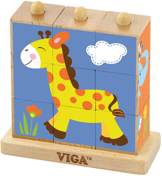 Kostki logiczne Viga Zoo (50834) (6934510508340)