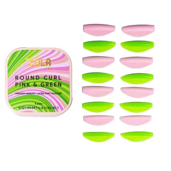 Валики для ламинирования ZOLA Round Curl Pink & Green (S, S1, M, M1, L, L1, XL, XL1)