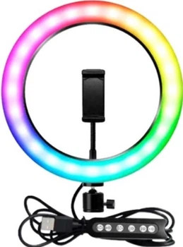 Кільцева лампа для селфі RGB з підсвічуванням Soft Ring Light MJ 300