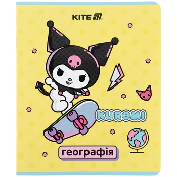 Зошит предметний Kite Kuromi 48 аркушів, клітинка, географія HK25-240-5
