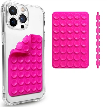 Тримач-присоска для телефону Double Side Silicone 100*64мм Barbie Pink