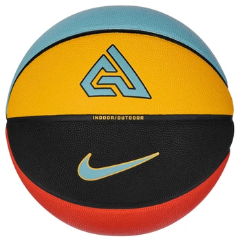 Мяч баскетбольный Nike ALL COURT 2.0 8P G ANTETOKOUNMPO DEFLATED черный, желтый, голубой, красный Унисекс