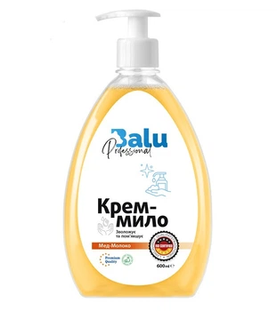 Рідке крем-мило Balu Мед-Молоко флакон з дозатором 600 мл