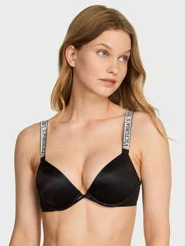 Бюстгальтер Victoria's Secret Very Sexy Logo Shine Strap Push-Up Bra 34B Чорний (27149504)