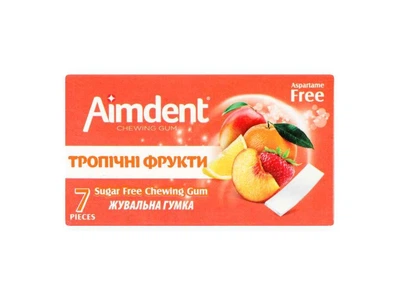 Жувальна гумка Aimdent 420г 7pc Tropical (24шт)