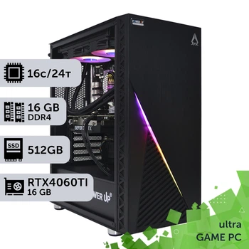 Игровой компьютер GamePC Ultra #248 Core i7 13700F / 16GB / HDD 1TB / SSD 512GB / GeForce RTX 4060Ti 16GB геймерский системный блок для киберспорта и стриминга