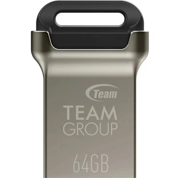 Флеш-накопитель Team Group C162 64 ГБ, USB 3.1, моноблок, стильный серый корпус с черными акцентами (TC162364GB01)