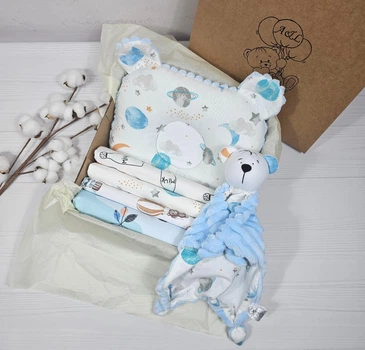 Набор пеленок для новорожденных с комфортером a.l.babybox Космические сны