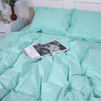Комплект постельного белья MirSon Satin Stripe 30-0013 Azure 2 x 160 x 220 см (2200005252437)
