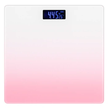 Весы напольные электронные аккумуляторные LOSSO BLUSH FS -2611 розовые, с подсветкой дисплея