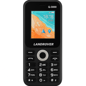 Кнопочный противоударный мобильный телефон Land Rover Q3000 2 SIM Black 3600 мАч