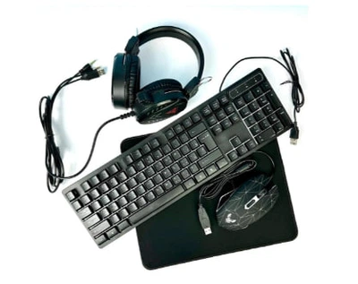 Игровой комплект I98i K59 4in1 (клавиатура, мышь, наушники, коврик)