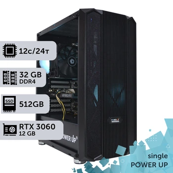 Рабочая станция PowerUp #171 Xeon E5 2690 v3 / 32GB / HDD 1TB / SSD 512GB / GeForce RTX 3060 12GB специализированная вычислительная графическая система для архитекторов и инженеров