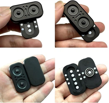 Магнітний Антистрес Слайдер Owl Fidget Toy Крутилка, Клікер колір Чорний (01515)