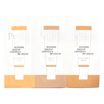 НАБІР ПРОБНИКІВ ВВ-крем з екстрактом центели PURITO Seoul Wonder Releaf Centella BB Cream No13+No21+No23, 3 мл