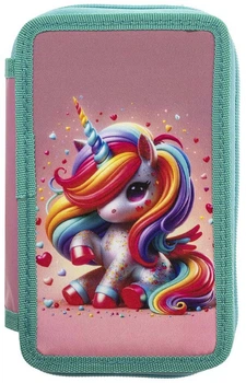 Пенал шкільний 2 відділення без наповнення Class 25301C Cute Unicorn