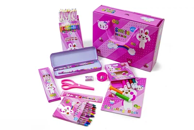 Дитячий канцелярський набір No Brand Smile Factory CD 8808 Рожевий (1337041221)