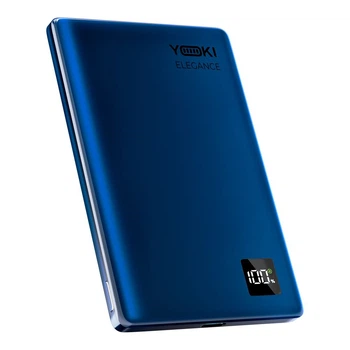 УМБ Power Bank Yoki YK-MPE515 Elegance 5000 mAh PD/QC3 20W технологія Qi2/15W комплектується коротким кабелем Type-C - Type-C Deep Blue