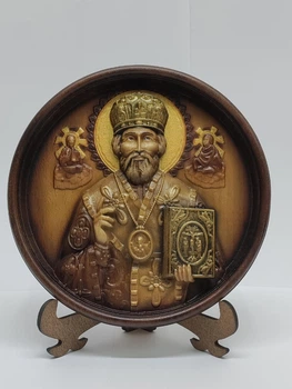Ікона Святий Миколай Faini Crafts ікона з дерева 15 см