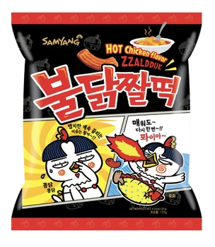 Снек острый со вкусом курицы ZZAL DDUCK 120 г. Samyang