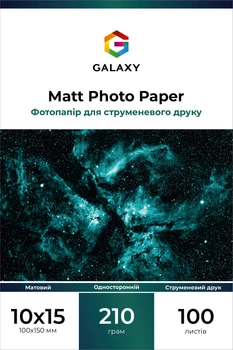 Фотобумага Galaxy 10x15 (100л) 210г/м2 Матовая (GAL-A6MC210-100)
