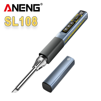 Портативный паяльник ANENG SL108 Silvery 96Вт 5-28В 100-450°C паяльная станция USB паяльник