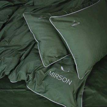 Комплект постельного белья MirSon Satin 0844 Green Olive Corner 2 x 160 x 220 см (2200008711054)