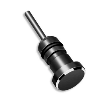 Металева заглушка AUX 3,5mm на смарфон для захисту від бруду та пилу black