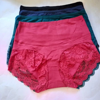 Женские трусы слипы 4XL однотонные 01079 - 4 шт