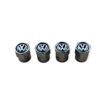 Защитные колпачки на нипель с логотипом Volkswagen серые