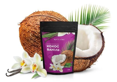 Антицеллюлитный скраб для тела с кокосом и ванилью для питания и гладкости кожи Reclaire 250 г