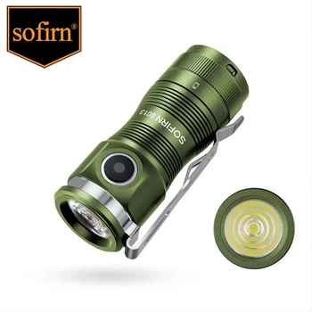 Міні кишеньковий ручний ліхтарик Sofirn SC13 Green (1300 Лм, 217 м, 1*18350)