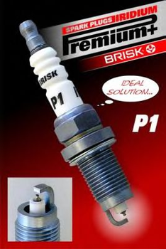 Свеча зажигания BRISK Iridium Premium + P1 (1 шт.) Brisk (1619)