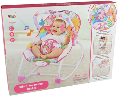 Колиска-гойдалка Lean Toys 2в1 Рожева 9490 (5904204755146)