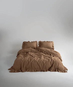 Постельное белье Limasso Stonewashed Exclusive Ranforсe 160 х 220 см Woodsmoke