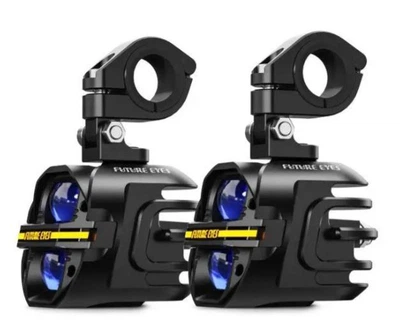 Мотофари Future Eyes X80 LED 120W ближнє жовтий / дальнє білий
