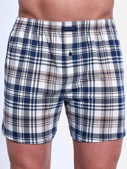 Трусы шорты мужские хлопковые Cornette 008-319 Comfort B25 3-5XL 4XL Синий/Бежевый (5902458258994)