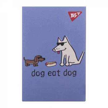 Блокнот YES А7 48 листов ячейка Собачья жизнь Dog eat dog (152104)