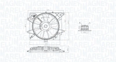 Вентилятор радіатора Magneti Marelli (069422789010)