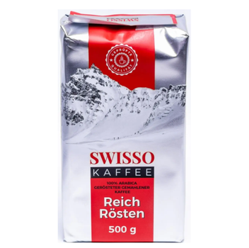 Кава мелена Арабіка Swisso Kaffe ReichRosten 500 гр упаковка