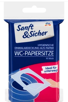 Накладка на сидіння для унітазу Sanft&Sicher WC-Papiersitze 10 шт