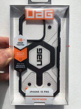 Чохол протиударний UAG Pathfinder MagSafe (Original) для Iphone 15 Pro (6.1") Прозорий Ice 114281114343