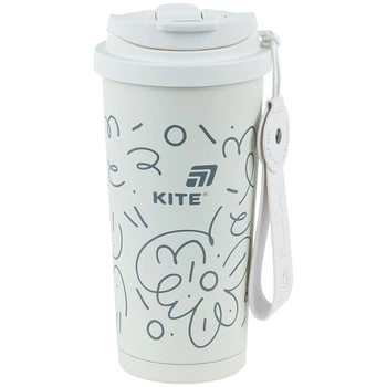 Термокружка Kite K25-1226-3, 550 мл, біла